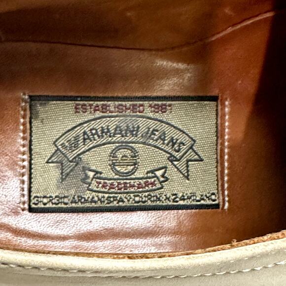 VERY GOOD Armani Jeans White Dirty Bucks Nubuck Derby Made in USA Men’s 9 D main image 9